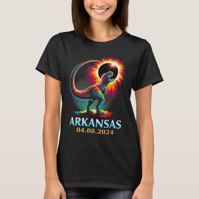 Camiseta Totalidad De Arkansas Eclipse Solar Total 2024 T R (Anverso)