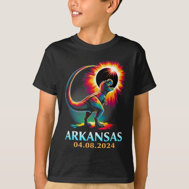 Camiseta Totalidad De Arkansas Eclipse Solar Total 2024 T R (Anverso)