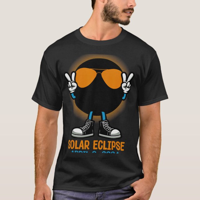 Camiseta Totalidad de paz Eclipse solar 8 de abril de 2024  (Anverso)