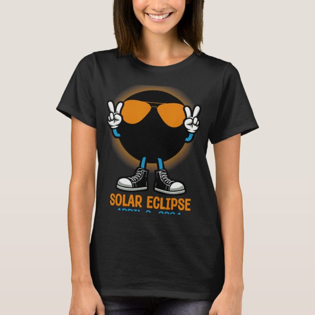 Camiseta Totalidad de paz Eclipse solar 8 de abril de 2024  (Anverso)