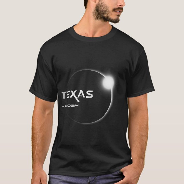 Camiseta Totalidad de Texas 4.08.2024 Eclipse solar total 2 (Anverso)