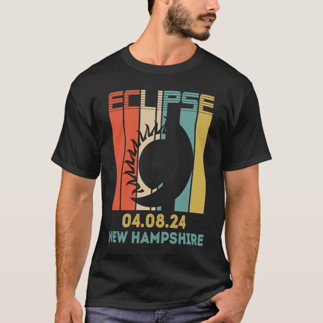 Camiseta Totalidad Fases de eclipse solar 8 de abril de 202 (Anverso)