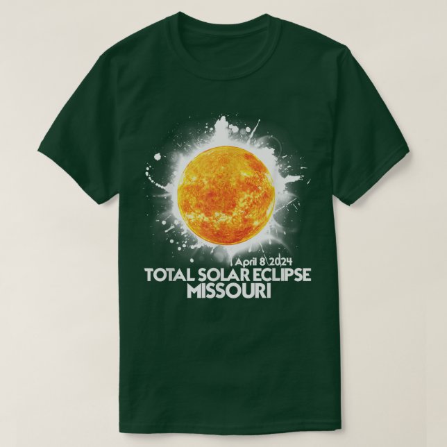 Camiseta Totalidad Misuri 2024 Eclipse solar total América (Diseño del anverso)