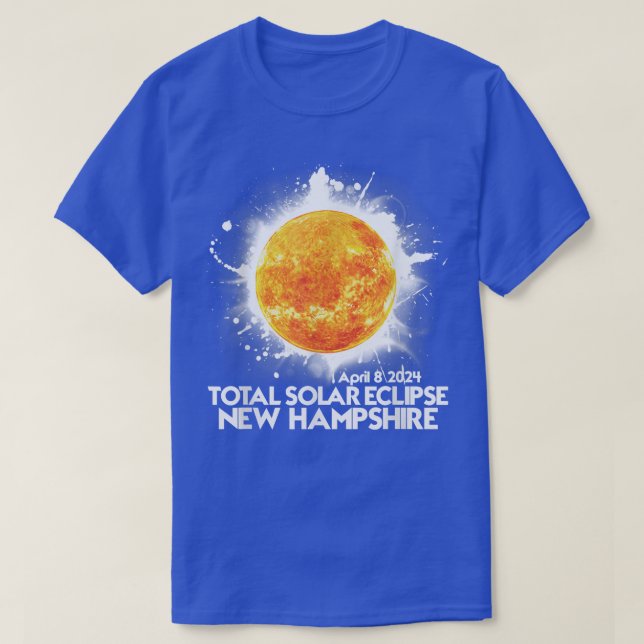Camiseta Totalidad Nuevo Hampshire 2024 Eclipse Solar Total (Diseño del anverso)