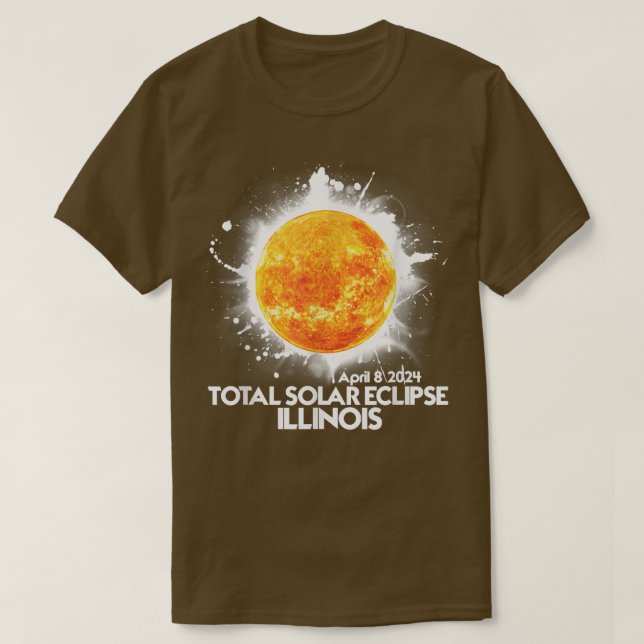 Camiseta Totality ILLINOIS 2024 Total Solar Eclipse America (Diseño del anverso)