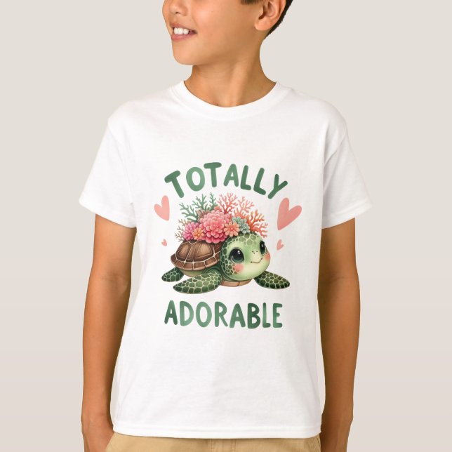 Camiseta Totally Adorable Turtle Cute Art (Anverso)