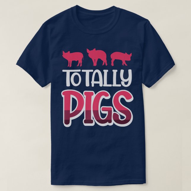 Camiseta Totally Pigs Premium  (Diseño del anverso)