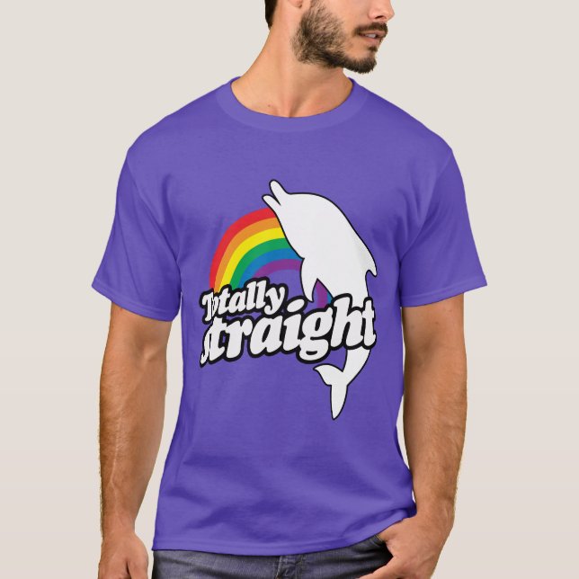 Camiseta TOTALLY STRAIGHT DOLPHIN - BLANCO - (2).png (Anverso)