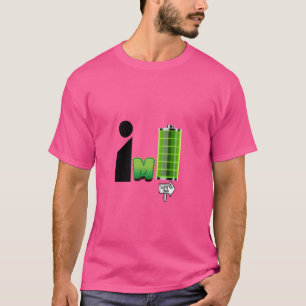 Camiseta Totalmente cargado   Humor Power Up Tee