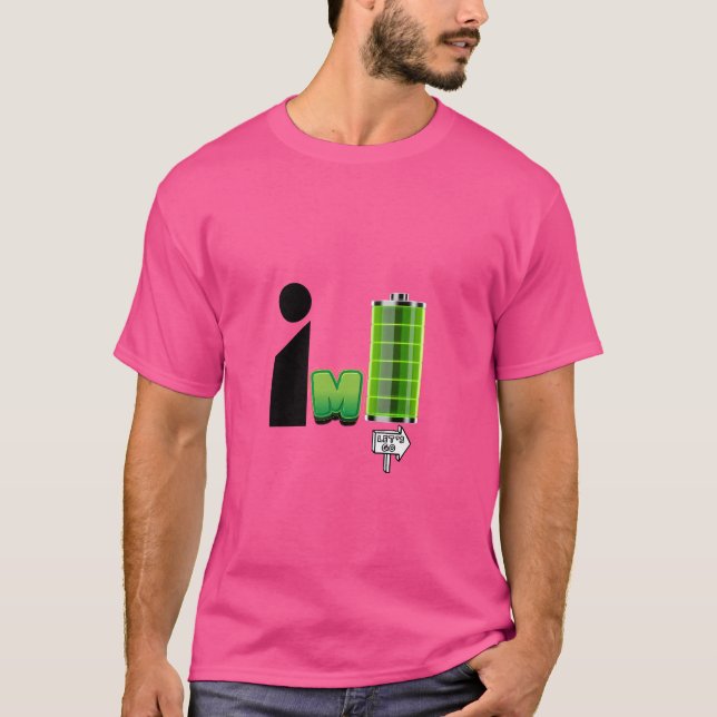 Camiseta Totalmente cargado | Humor Power Up Tee (Anverso)