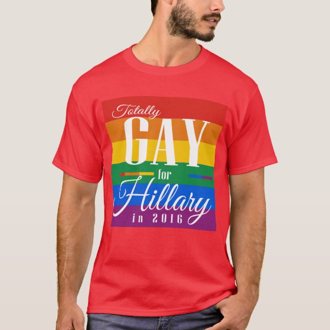 CAMISETA TOTALMENTE GAY PARA HILLARY - .PNG (Anverso)