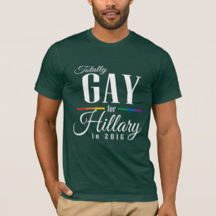 CAMISETA TOTALMENTE GAY PARA HILLARY - .PNG