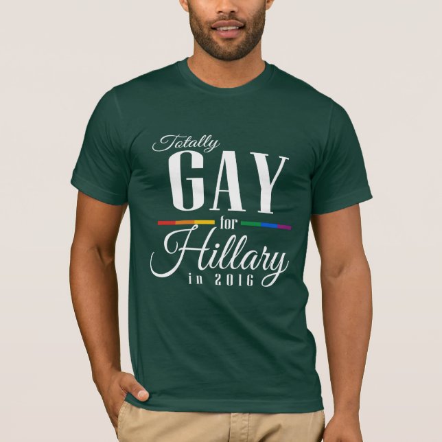 CAMISETA TOTALMENTE GAY PARA HILLARY - .PNG (Anverso)
