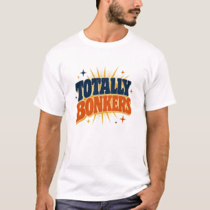 Camiseta Totalmente Locos - Diseño de Tipografía Retro