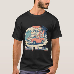 Camiseta Totalmente playero Retro Vintage Divertido Pez Car
