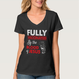 Camiseta Totalmente Vacunado Por La Sangre De Dios Cristian