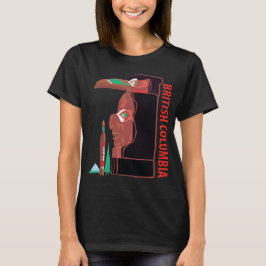 Camiseta Tótem de Columbia Británica Rojo de Viaje