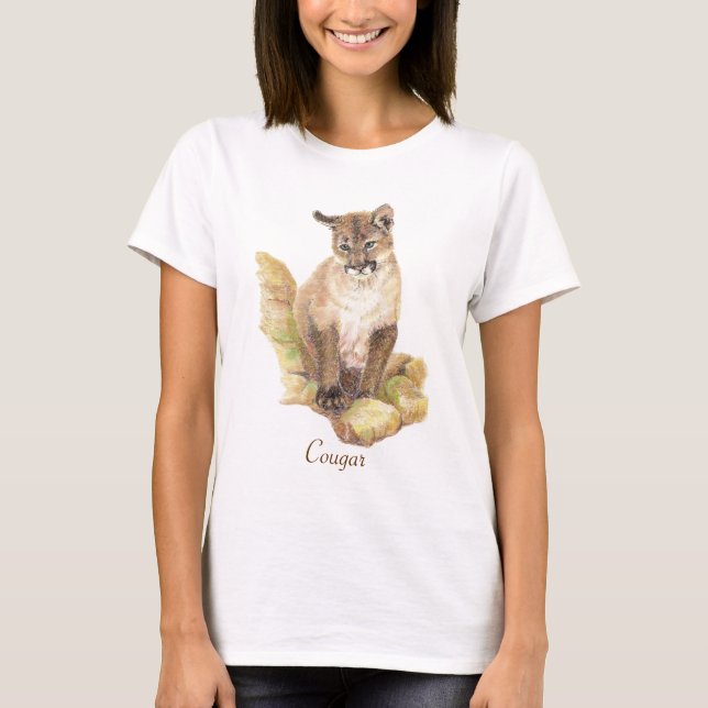 Camiseta Tótem de los animales de la clase Cougar (Anverso)
