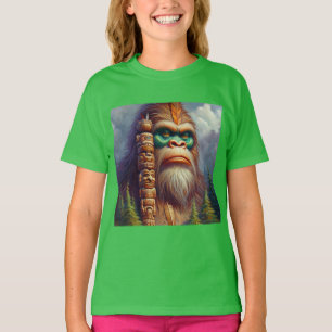 Camiseta Tótem nativo americano de pie grande