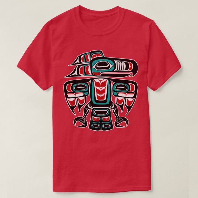 Camiseta Tótem nativo haitida tlingit (Diseño del anverso)