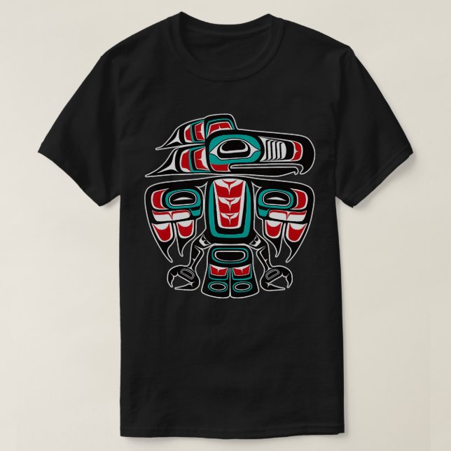 Camiseta Tótem nativo haitida tlingit del noroeste del Pací (Diseño del anverso)
