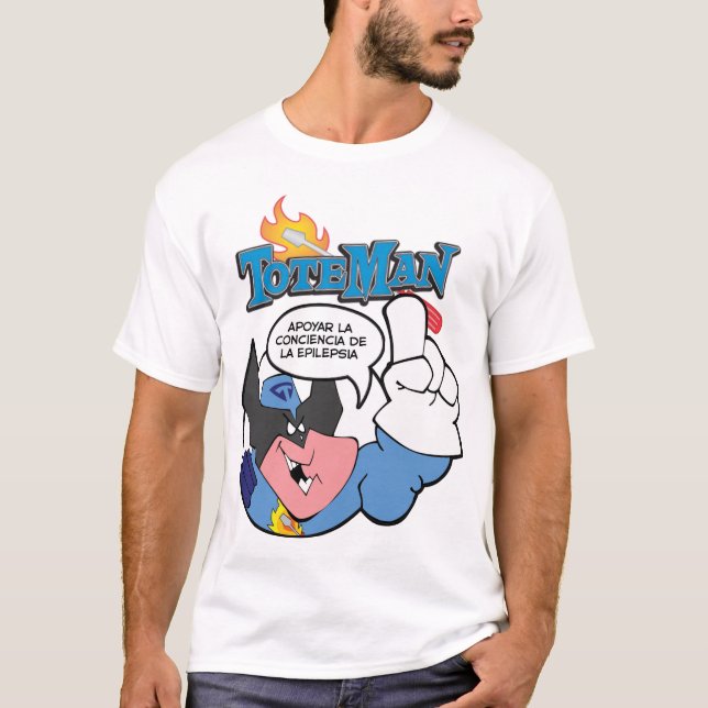 Camiseta ToteMan Support Epilepsy Awareness (Español) (Anverso)