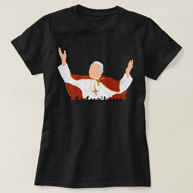 Camiseta Totus Tuus Marian Consecration JPII Pope John Paul (Diseño del anverso)