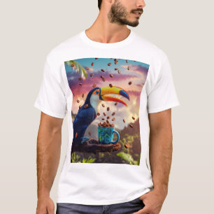CAMISETA TOUCÁN DE SELVA TROPICAL DE FAUNA