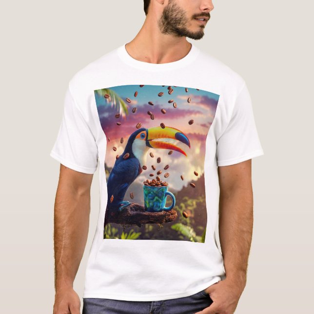 CAMISETA TOUCÁN DE SELVA TROPICAL DE FAUNA (Anverso)