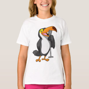 Camiseta Toucan en la música con micrófono