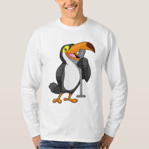 Camiseta Toucan en la música con micrófono