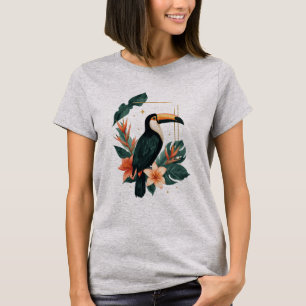 Camiseta Toucan Muse Tropical Botanical Women’s T-Shirt