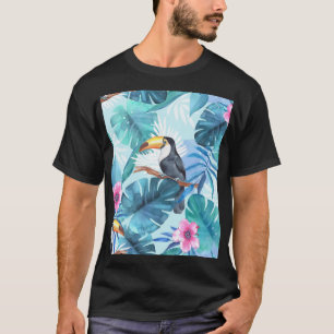 Camiseta Toucanes acuarelas: sin foco tropical