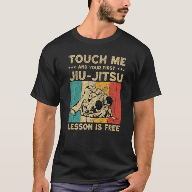 Camiseta Touch Me Y Tu Primera Lección Es Gratuita Brasileñ (Anverso)