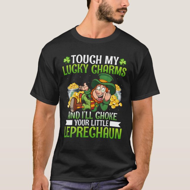 Camiseta Touch My Lucky Charm Leprechaun San Patricio (Anverso)