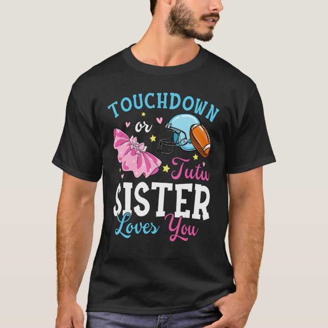 Camiseta Touchdown o Tutu Sister ama a tu bebé de fútbol S (Anverso)