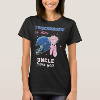 Camiseta Touchdown Or Tutu Uncle Loves You Gender Reveal Bo