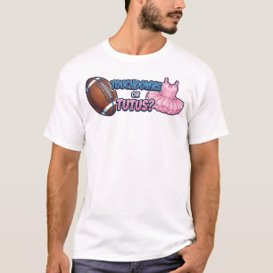 Camiseta Touchdowns or Tutus Gender Reveal Football Team Bo