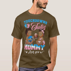 Camiseta Touchdowns or Tutus Mommy Loves You Gender Reveal