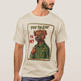 Camiseta Tough Dog Attitude – Vintage Military Animal Art