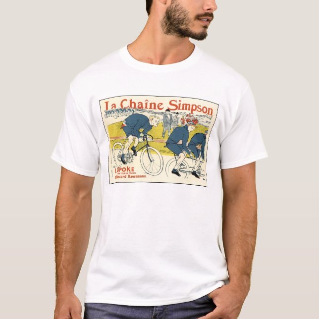 Camiseta Toulouse-Lautrec - Arte de bicicleta de época (Anverso)