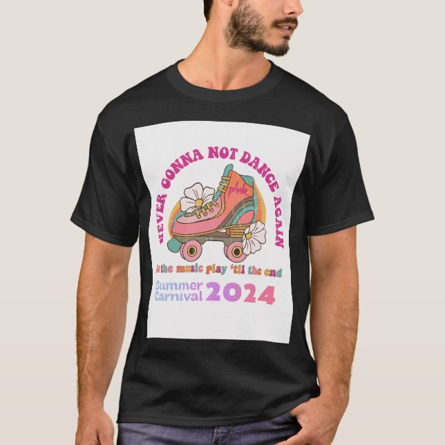 Camiseta Tour de Carnaval de Verano Rosa 2024 Nunca Más (Anverso)
