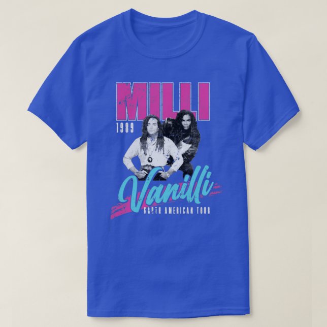 Camiseta Tour de Concierto Milli Vanilli 1989 (Diseño del anverso)