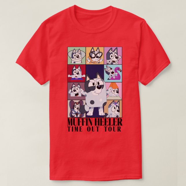 Camiseta Tour de Muffin Heeler Time Out (Diseño del anverso)