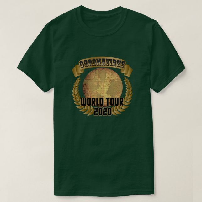 Camiseta Tour del Coronavirus con fechas de gira (Diseño del anverso)