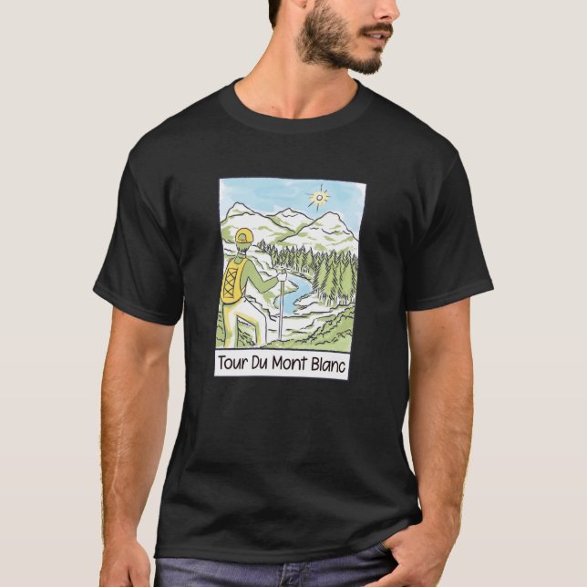 Camiseta Tour du Mont Blanc Gear Senderismo europeo (Anverso)