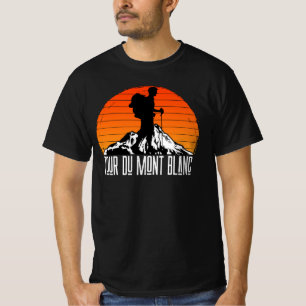 Camiseta Tour du Mont Blanc - Senderismo por el retro vinta