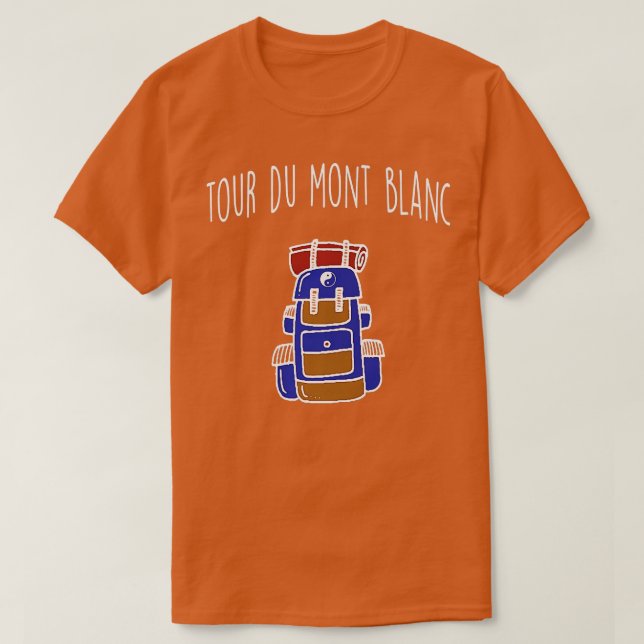 Camiseta Tour Du Mont Blanc Trail Senderismo Tee (Diseño del anverso)