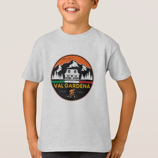 Camiseta tour en bicicleta italiano por val gardena (Anverso)