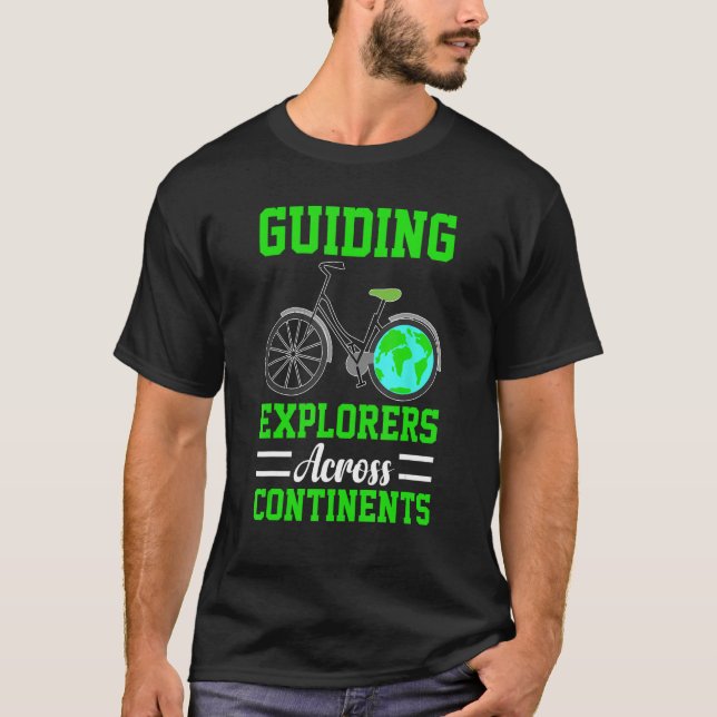 Camiseta Tour Guide with Bike Cycling Guide Great Travel Gu (Anverso)